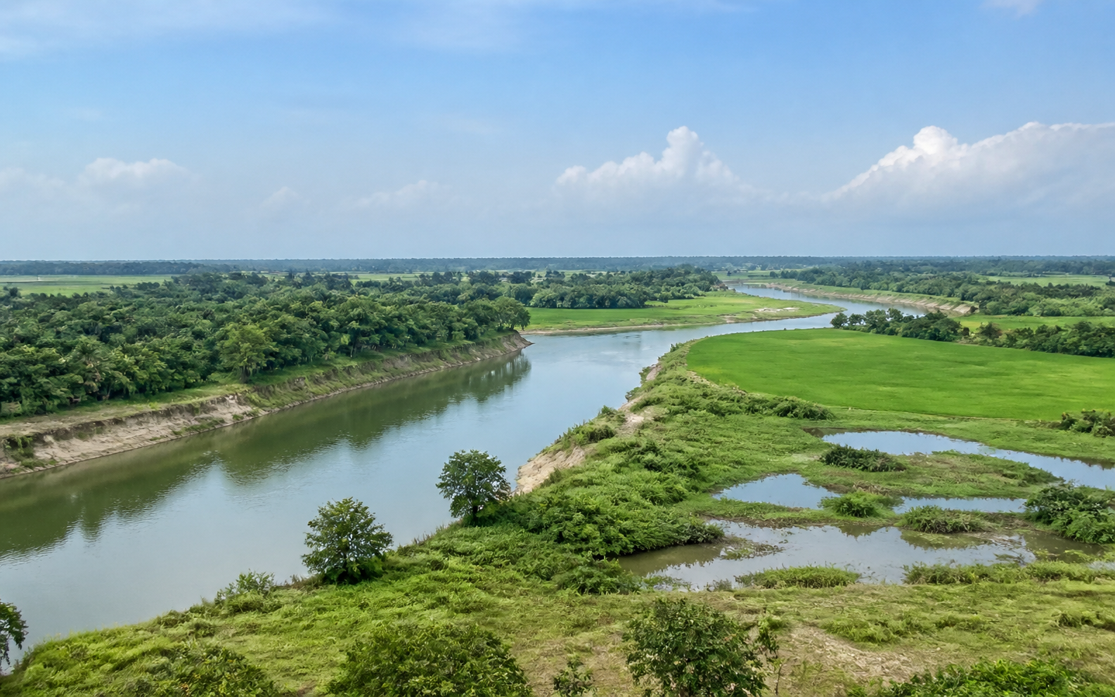 Representative Bangladesh river and floodplain water-resource landscape